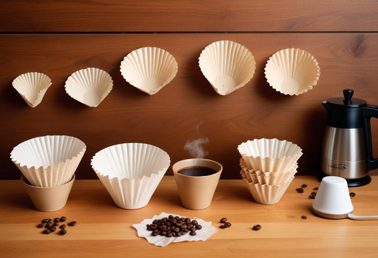 Så väljer du rätt kaffefilter storlek enkelt illustration